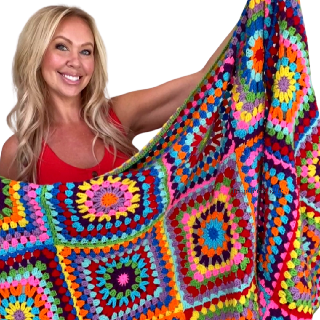 Granny Square Blanket Pattern (Free Pattern)