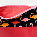 Spotty Flamingo Wristlet Clutch