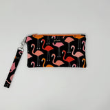 Spotty Flamingo Wristlet Mini