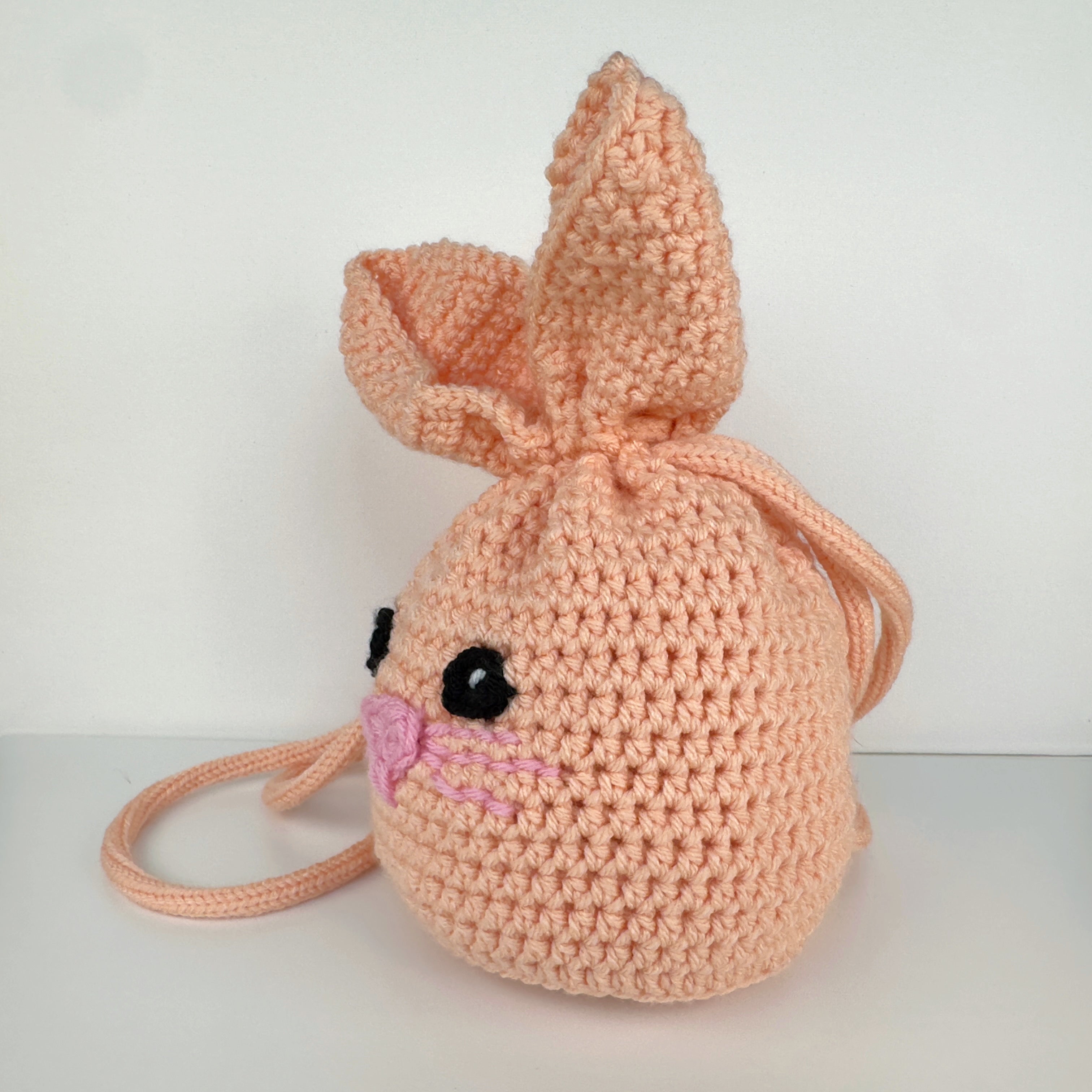 Bunny Drawing Bag Pastel Orange