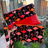 Spotty Flamingo Wristlet Mini