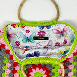Strawberry Pie Large Bobble Granny Square Bag