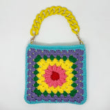 Lollipop Flower Crochet Granny Square Bag