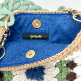 Mint Chocolate Flower Crochet Granny Square Bag