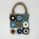 Mint Chocolate Bouquet Flower Crochet  Handbag