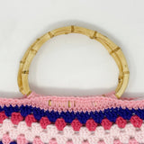 Berry Large Bobble Granny Square Crochet Bag