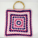 Berry Large Bobble Granny Square Crochet Bag