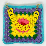 Lollipop Flower Crochet Granny Square Bag