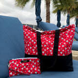 Rosy Plaid Tote Bag