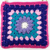 Berry Flower Crochet Granny Square Handbag