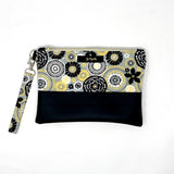 Black & Yellow Wristlet Clutch