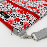 Flowering Buds Crossbody Bag, Red Floral Crossbody