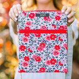 Flowering Buds Crossbody Bag, Red Floral Crossbody