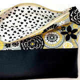 Black & Yellow Wristlet Clutch