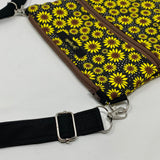 Sunny Flowers Crossbody Bag, Sunflower Crossbody