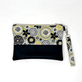 Black & Yellow Wristlet Clutch
