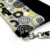 Black & Yellow Wristlet Clutch